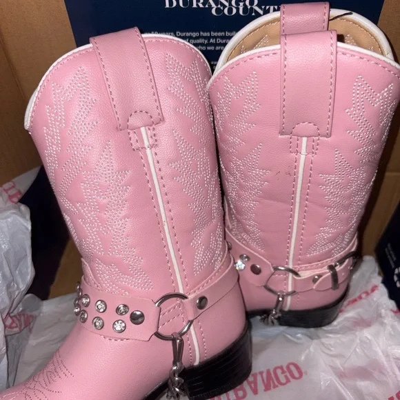 Durango Lil' Pink N Chrome BT568 Western Boot - Picture 8 of 13